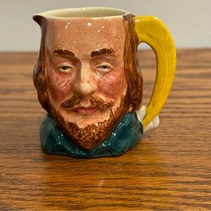 Vintage Sandland Landcaster Mini William Shakespeare Toby Jug Character Face Mug
